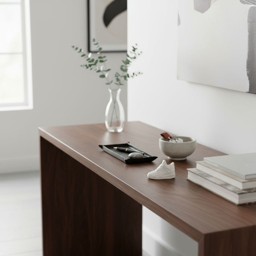 Mini sneaker Popikò in ceramica artigianale bianca lucida, fatto a mano e Made in Italy, stile contemporaneo raffinato.