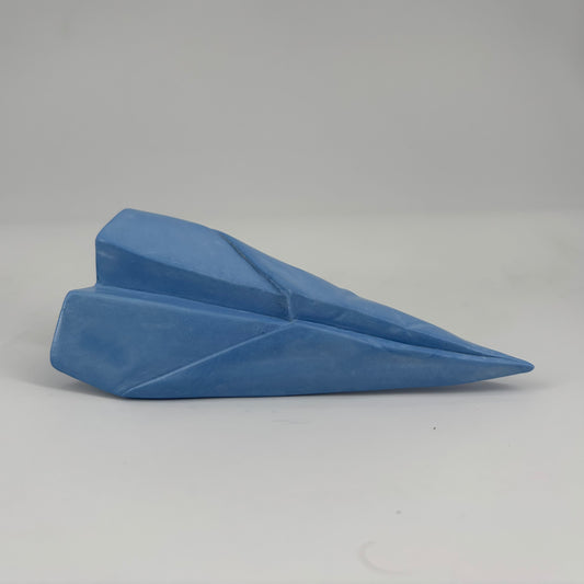 Razzetto in ceramica artigianale Popikò blu opaco, fatto a mano in stile contemporaneo Made in Italy.